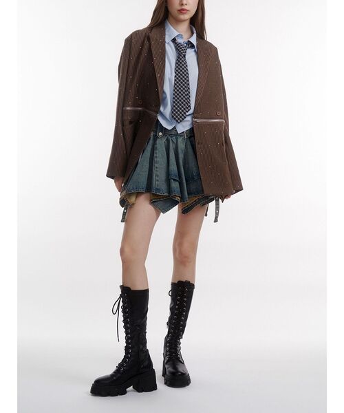 jouetie ジャケット テーラードジャケット ラインストーンテーラード