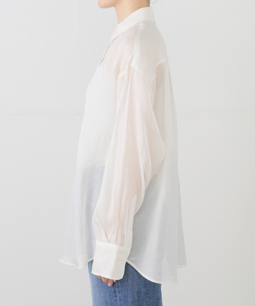 IENA（イエナ） ブラウス シャツ Maison IENAシルクコットンシアー 