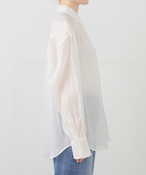 IENA（イエナ） ブラウス シャツ Maison IENAシルクコットンシアー