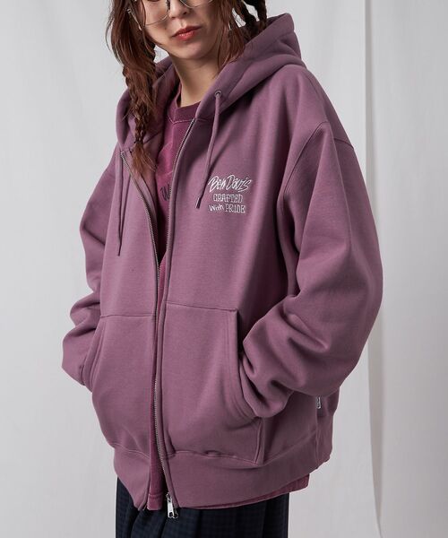 パーカー 「BEN DAVIS（ベンデイビス）」 SELECTION ZIP HOODIE /パーカー ジップパーカー ダブルジップ 短丈 刺繍 プリ | BEN DAVIS | 05