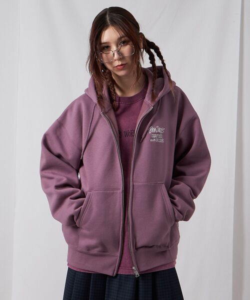 パーカー 「BEN DAVIS（ベンデイビス）」 SELECTION ZIP HOODIE /パーカー ジップパーカー ダブルジップ 短丈 刺繍 プリ | BEN DAVIS | 08
