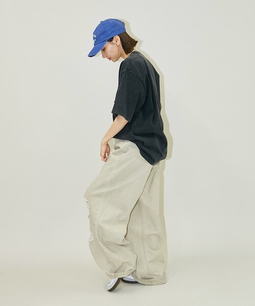 「BEN DAVIS」 半袖Tシャツ LARGE ライトグレー メンズ