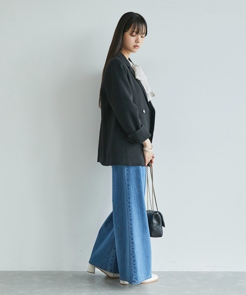 「VIS」 テーラードジャケット L グレー レディース