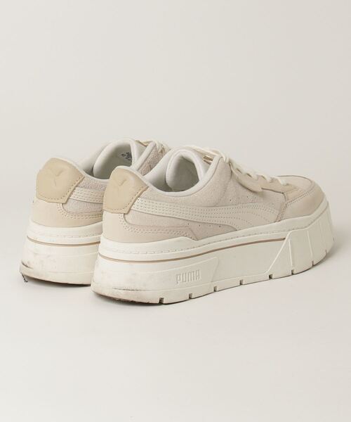 「PUMA」 ローカットスニーカー 24.5cm ベージュ レディース