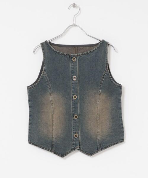 MOSCHNO JEANS ベスト ジレ リネンライクノーカラージレ ジレ ベスト[品番：ZX000006481]｜and it