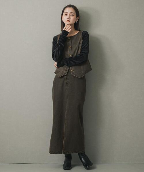 SENSE OF PLACE by URBAN RESEARCH ベスト ジレ デニムコンパクトジレ