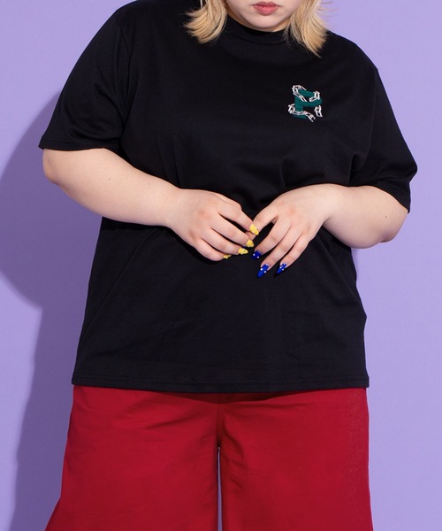PUNYUS（プニュズ） tシャツ 半袖 鎖ロゴ刺繍Tシャツ レディース