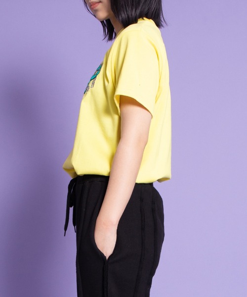 PUNYUS（プニュズ） tシャツ 半袖 鎖ロゴ刺繍Tシャツ レディース