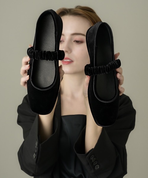 muku バレエシューズ パンプス BALLET SHOES / VELOUR : ZOZOTOWN