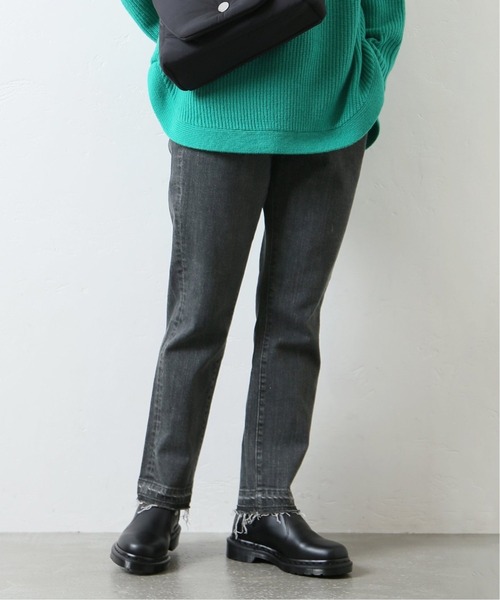 「JOURNAL STANDARD」 加工デニムパンツ 36 グレー レディース