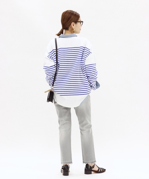 「JOURNAL STANDARD」 加工デニムパンツ 36 グレー レディース