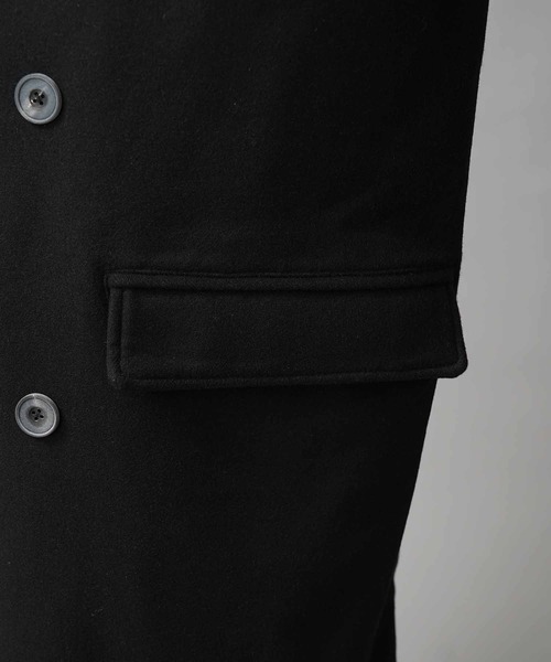 Maison Special コート　ウール　ブラック MAISON SPECIAL ステンカラーコート コート 「UNISEX」Super140s Prime