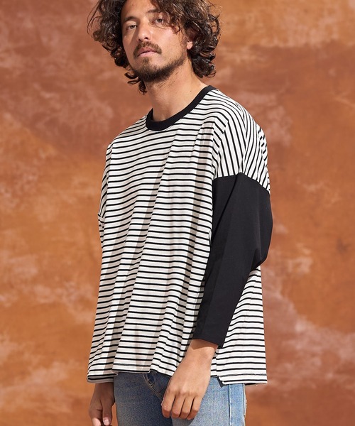 「Jih Nunc」 長袖Tシャツ M ベージュ メンズ_画像3