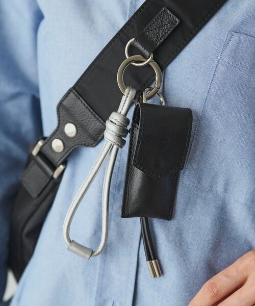 russet（ラシット） チャーム リップポーチ付きレザーチャーム