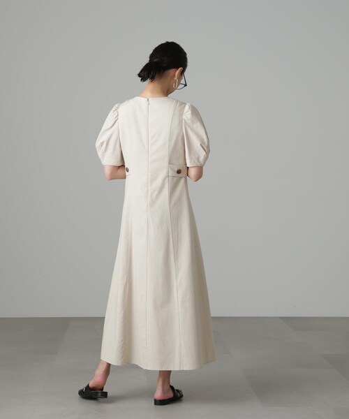 「FREE'S MART」 半袖ワンピース MEDIUM ベージュ レディース_画像7