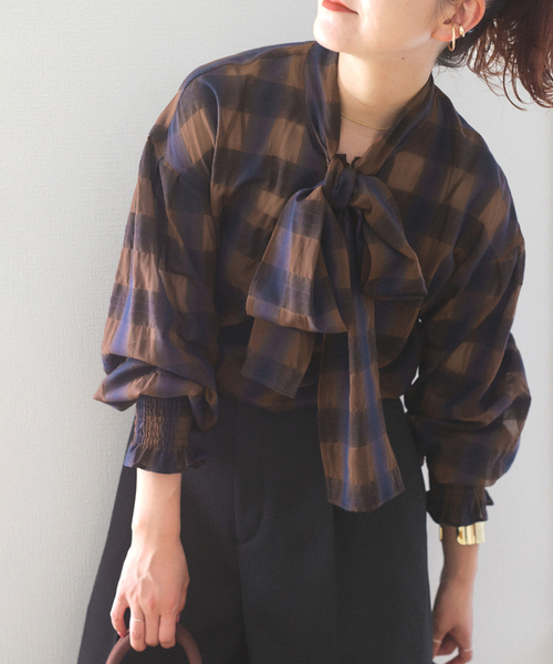 ❁︎Spick & Span❁︎オンブレボウタイブラウス Spick＆Span（スピック アンド スパン） ブラウス シャツ 「WEB限定