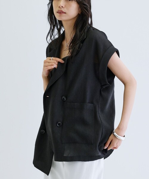 「GALLEST」 テーラードジャケット 38 ライトグレー レディース_画像5