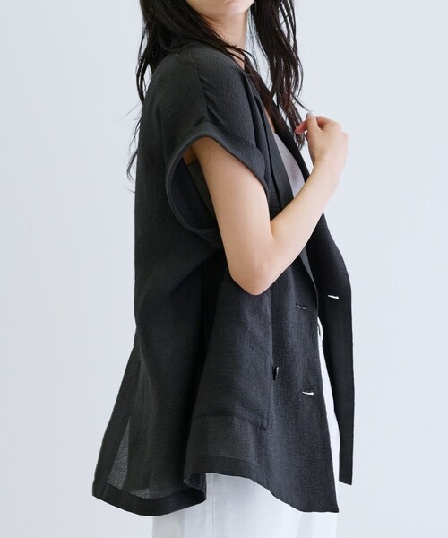 「GALLEST」 テーラードジャケット 38 ライトグレー レディース_画像6