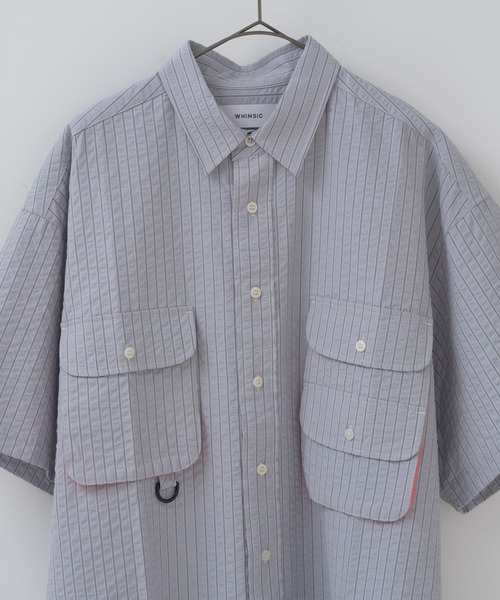 「WHIMSIC」 半袖シャツ FREE グリーン メンズ_画像6