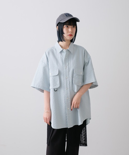 「WHIMSIC」 半袖シャツ FREE グリーン メンズ_画像9