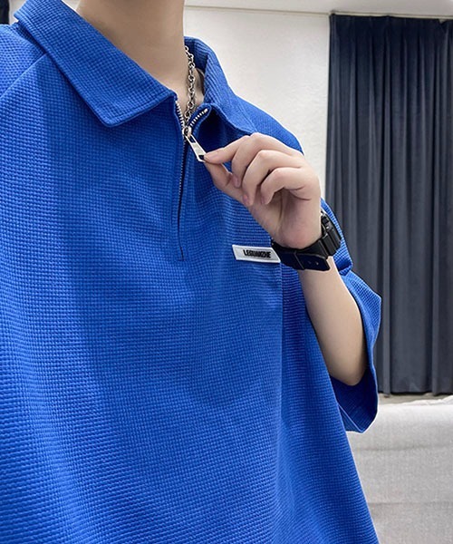 「WESTBOY」 半袖ポロシャツ L ブルー メンズ_画像5