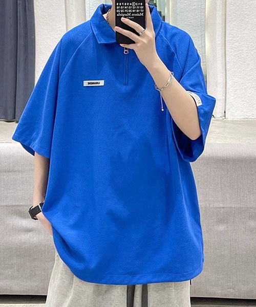 「WESTBOY」 半袖ポロシャツ L ブルー メンズ_画像6