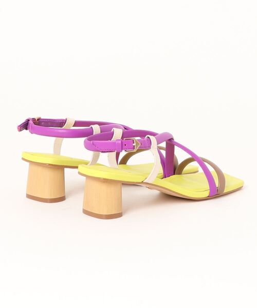 「INTER-CHAUSSURES」 「CARRANO」ヒールサンダル 35 ブルー レディース_画像2
