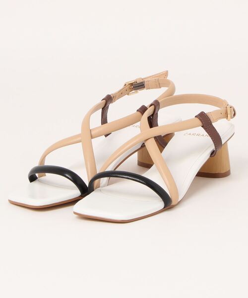 「INTER-CHAUSSURES」 「CARRANO」ヒールサンダル 35 ブルー レディース_画像5
