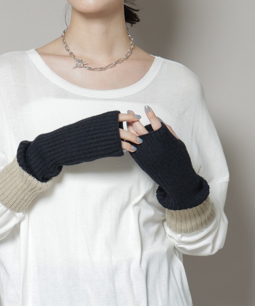 アームカバー バイカラーアームウォーマー レディース | NANO universe | 01