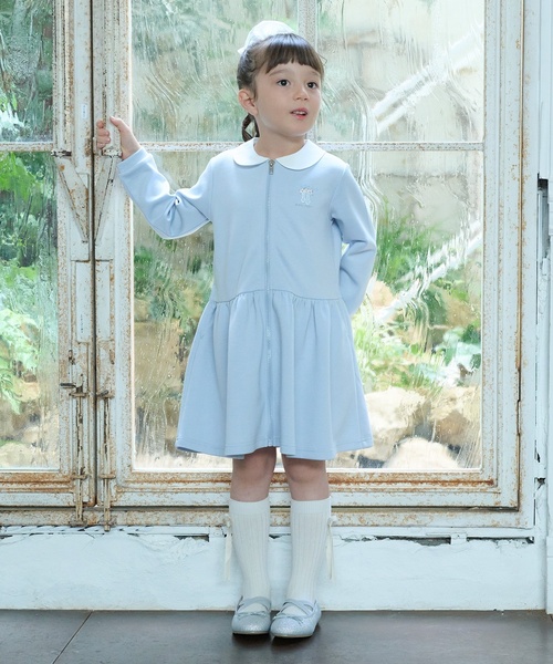 petit main ワンピース 「バレエ」前あき衿ワンピース キッズ 子供服