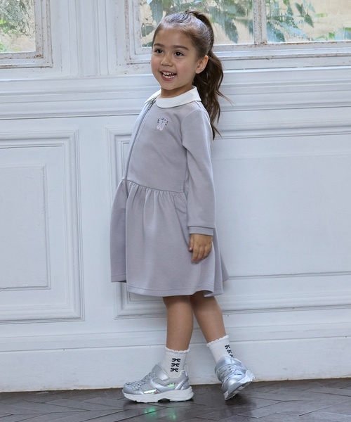 petit main ワンピース 「バレエ」前あき衿ワンピース キッズ 子供服