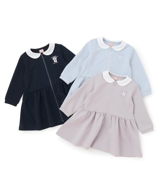 petit main ワンピース 「バレエ」前あき衿ワンピース キッズ 子供服