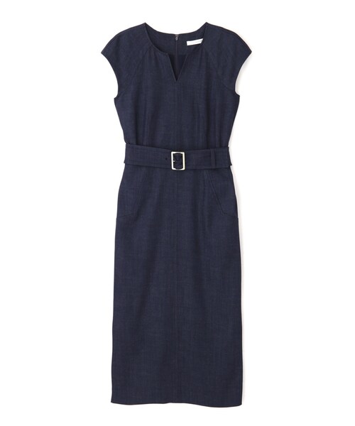 「PINKY&DIANNE」 ノースリーブワンピース 36 カーキ レディース_画像2