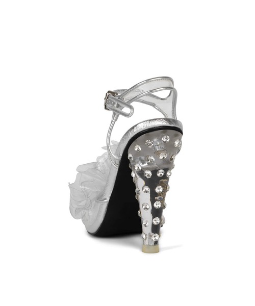 「Jeffrey Campbell」 ヒールサンダル 36 シルバー レディース_画像3