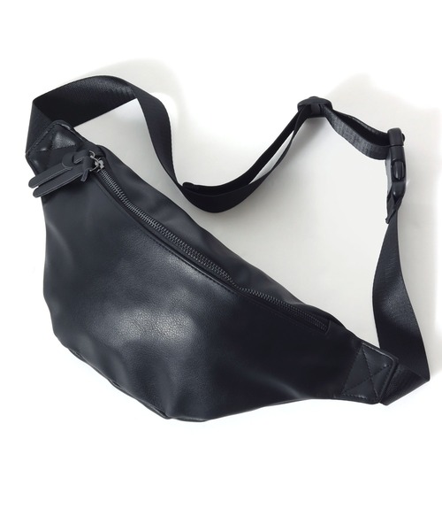 ウエストポーチ フェイクレザーボディバッグ メンズ レディース ユニ