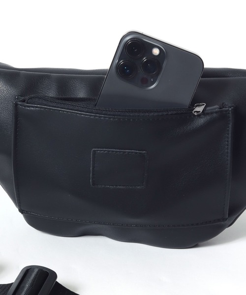 ウエストポーチ フェイクレザーボディバッグ メンズ レディース ユニ