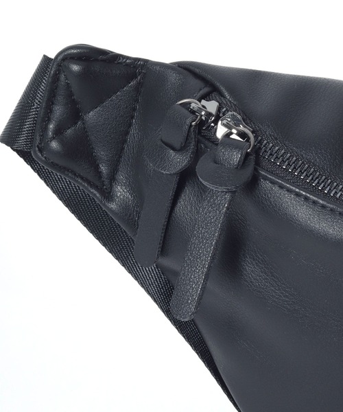 ウエストポーチ フェイクレザーボディバッグ メンズ レディース ユニ