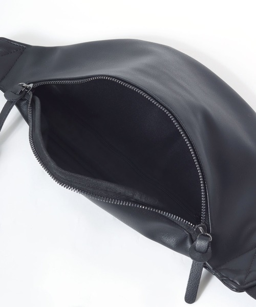 ウエストポーチ フェイクレザーボディバッグ メンズ レディース ユニ