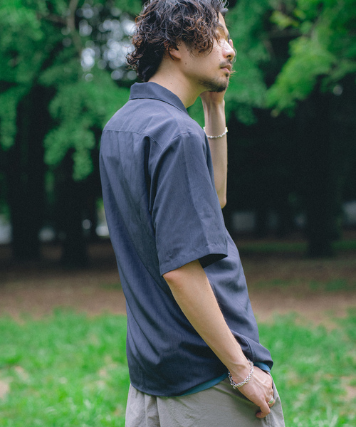 「417 EDIFICE」 半袖シャツ MEDIUM ベージュ メンズ_画像4