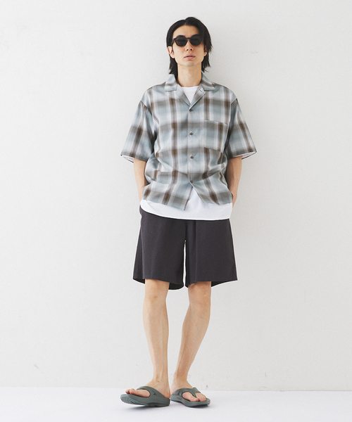 「417 EDIFICE」 半袖シャツ MEDIUM ベージュ メンズ_画像8