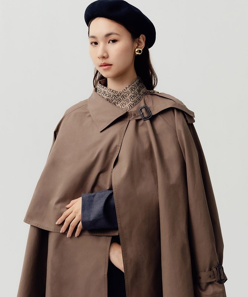 「RANDEBOO」 トレンチコート FREE グリーン レディース_画像2