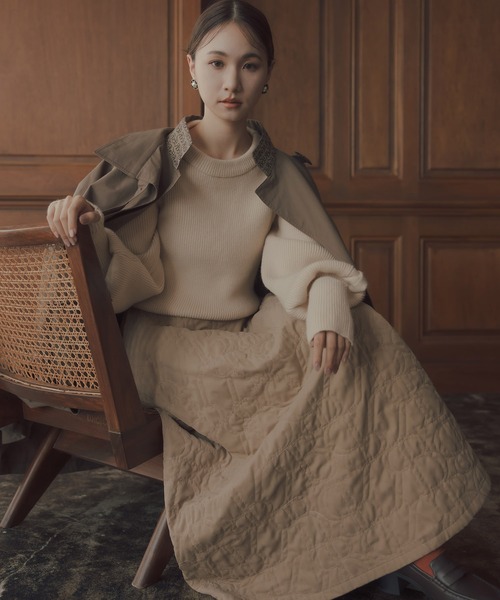 「RANDEBOO」 トレンチコート FREE グリーン レディース_画像3