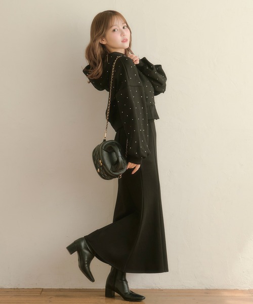 セットアップ 「SET ITEM」bijou punch sweat set up / ビジュー付き