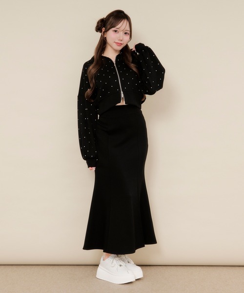 セットアップ 「SET ITEM」bijou punch sweat set up / ビジュー付き