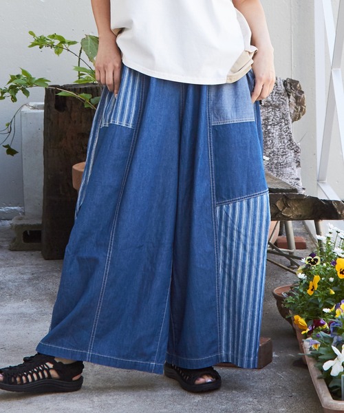 CUBE SUGAR（キューブシュガー） イージーパンツ M ブルー レディース