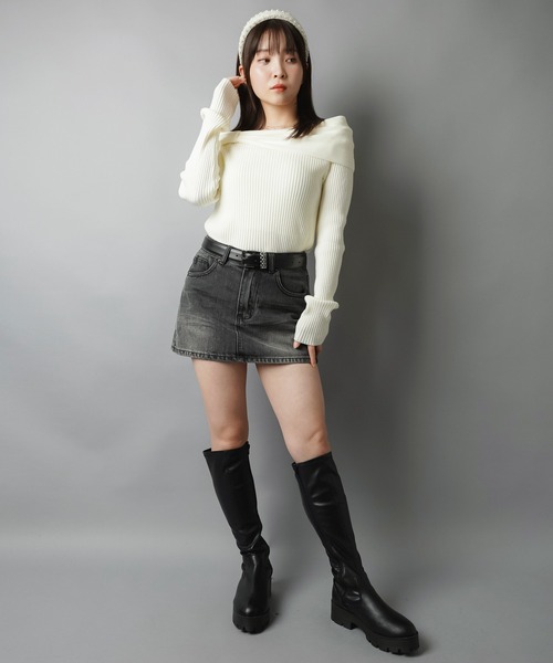 SPINNS（スピンズ） デニムスカート 毎日使える王道デザイン「2サイズ