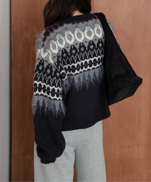 ✧美品✧Alva Knit ノルディック ウール ニット カーディガン Alva Knit ノルディック ウール ニット カーディガン
