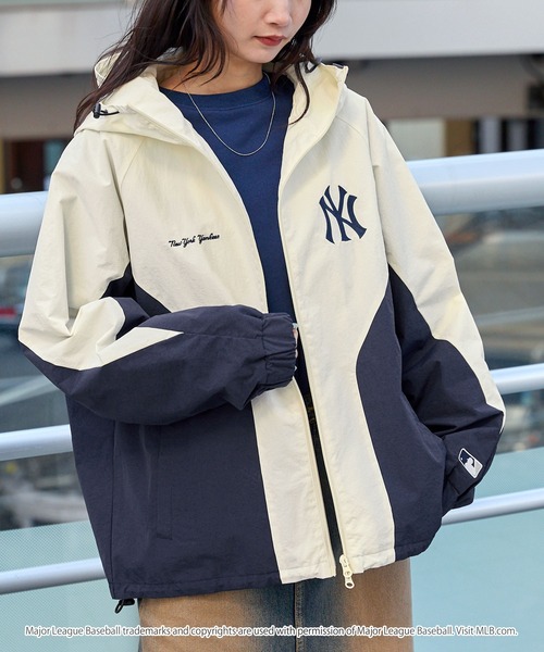 MLB ナイロンジャケット パンツ MLB ナイロンブルゾン M アイボリー メンズ : ZOZOTOWN Yahoo!店