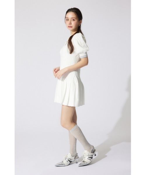 「rienda」 半袖ワンピース FREE ホワイト レディース_画像4