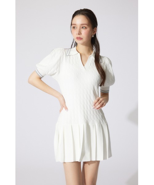 「rienda」 半袖ワンピース FREE ホワイト レディース_画像5